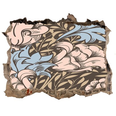 Hole in the wall decal Hole in the Wall Floral Pattern
