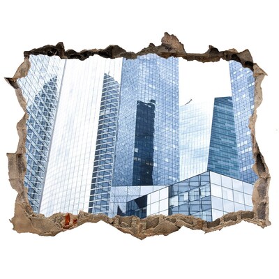 Hole wall sticker Skyscrapers