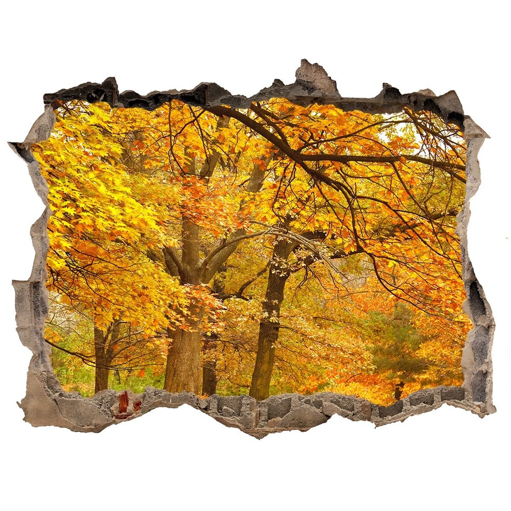 Hole wall sticker Autumn in the park