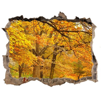 Hole wall sticker Autumn in the park