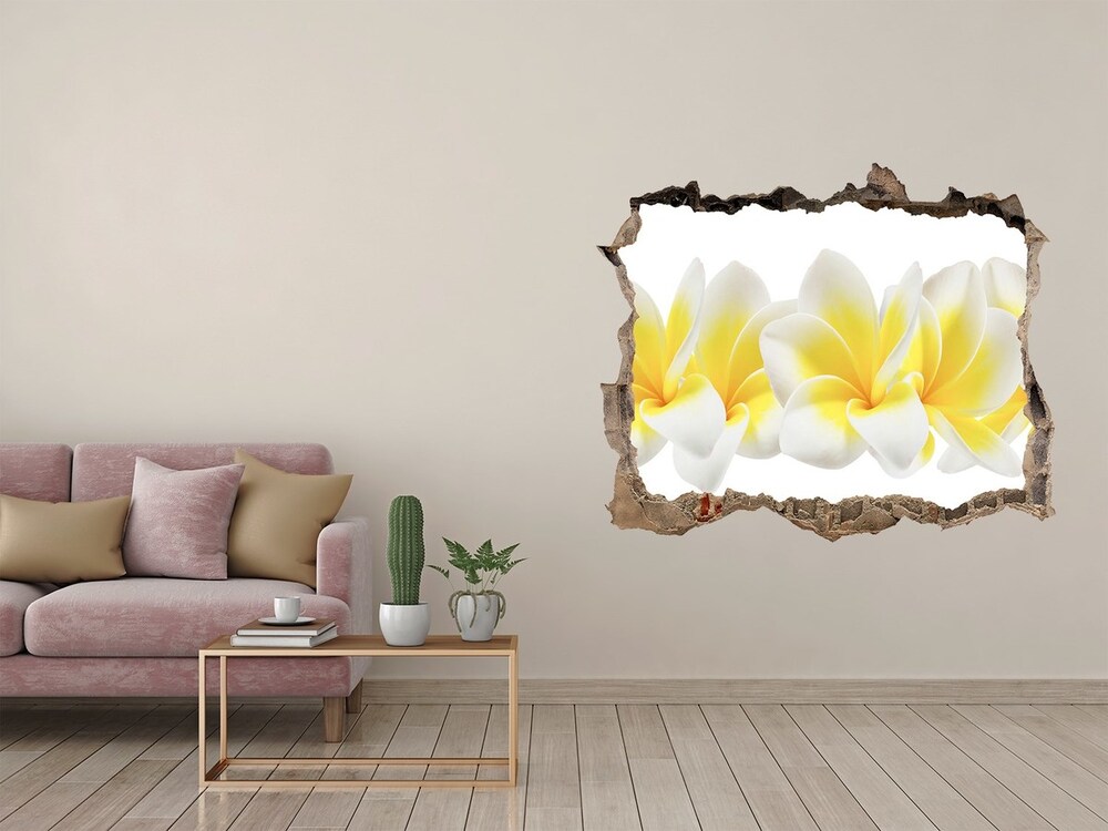 Hole in the wall sticker Plumeria