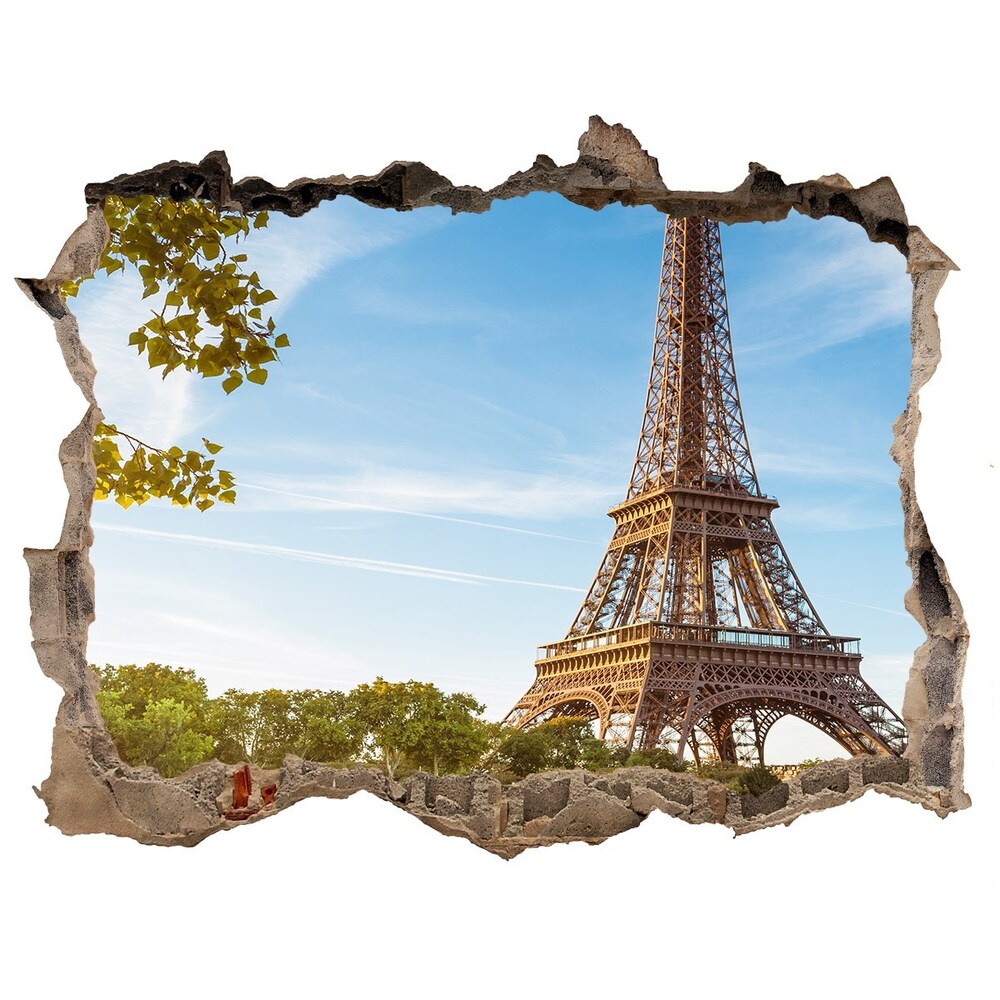 Hole in the wall sticker Eiffel Paris tower