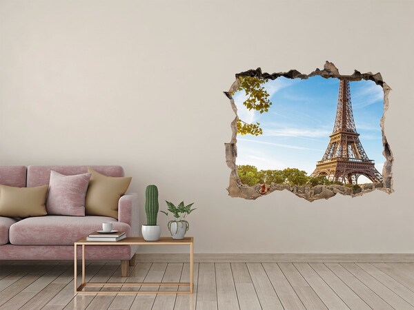 Hole in the wall sticker The Eiffel Tower in Paris