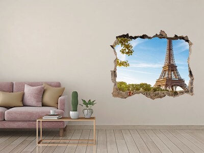Hole in the wall sticker The Eiffel Tower in Paris