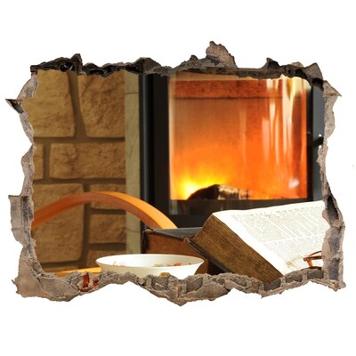 Hole in the wall sticker Fireplace