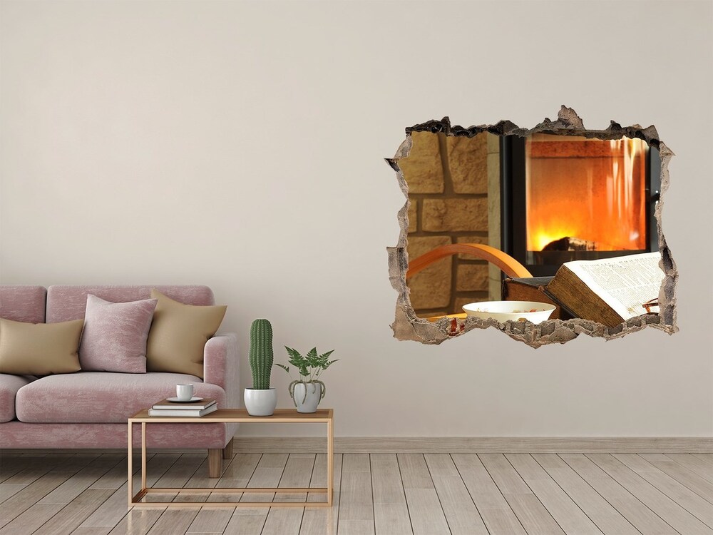 Hole in the wall sticker Fireplace