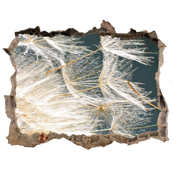 Hole in the wall sticker A floral landscape behind the hole