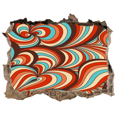 Hole in the wall sticker A colorful swirl of patterns