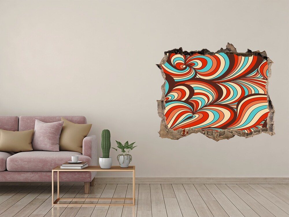 Hole in the wall sticker Rotating pattern