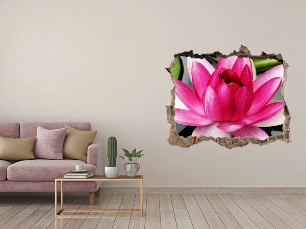 Hole in the wall decal Lotus flower in a hole in the wall