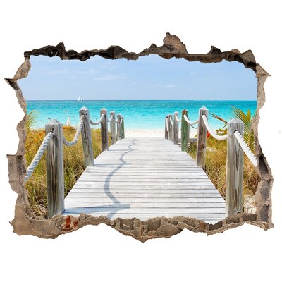 Hole in the wall decal Path at the sea