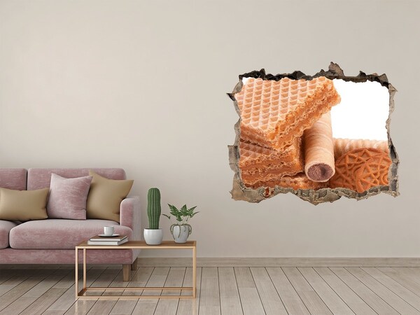 Hole in the wall decal Sweet Waffles in a Hole