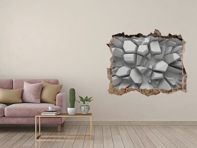 Hole in the wall sticker Broken crystal wall
