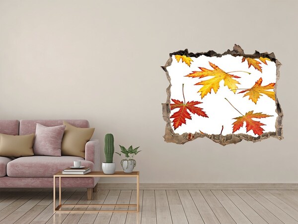 Hole in the wall decal Autumn leaves