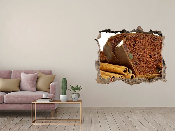 Hole wall sticker Chocolate cake with spices