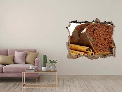 Hole wall sticker Chocolate cake with spices