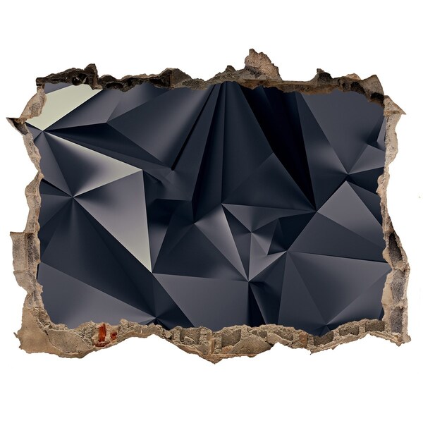 Hole wall sticker Black, geometric depth