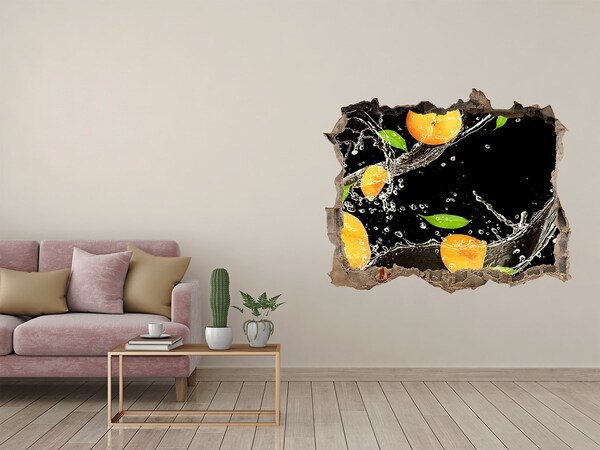 3D wall hole Fruit Waterfall in a Hole in the Wall