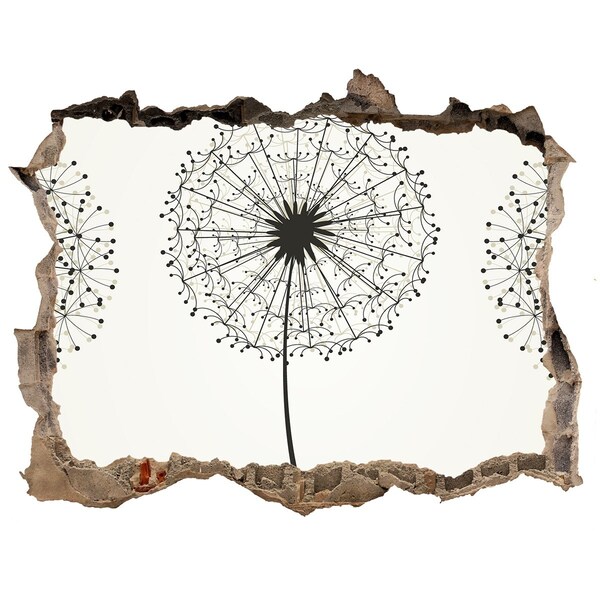 Hole wall sticker dandelions