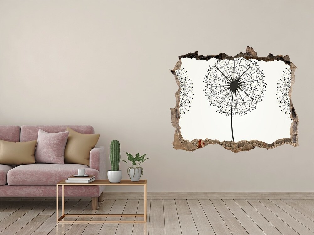 Hole wall sticker dandelions