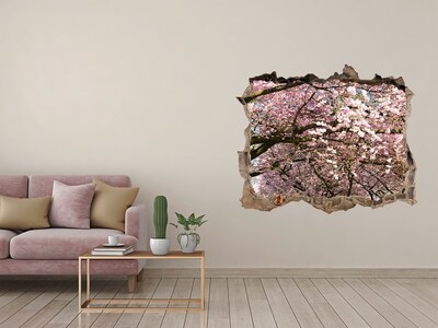 3D wall hole Cherry trees