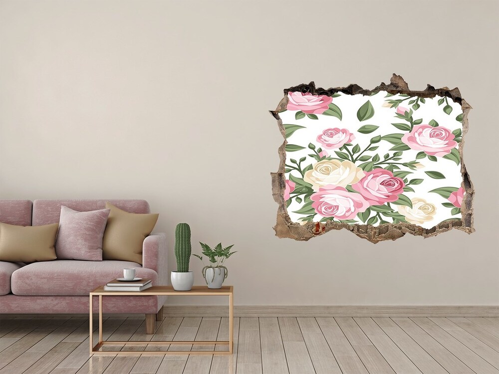 3D wall hole Roses