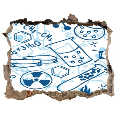 Hole wall sticker Science laboratory