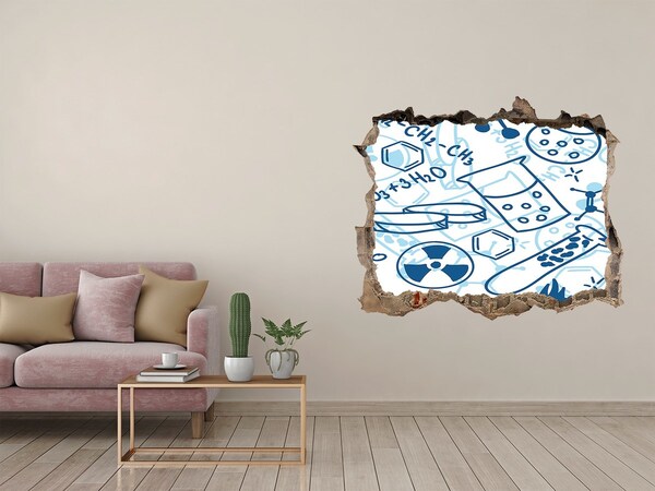 Hole wall sticker Science laboratory
