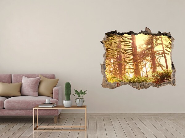 Hole in the wall decal A forest oasis in the sunshine