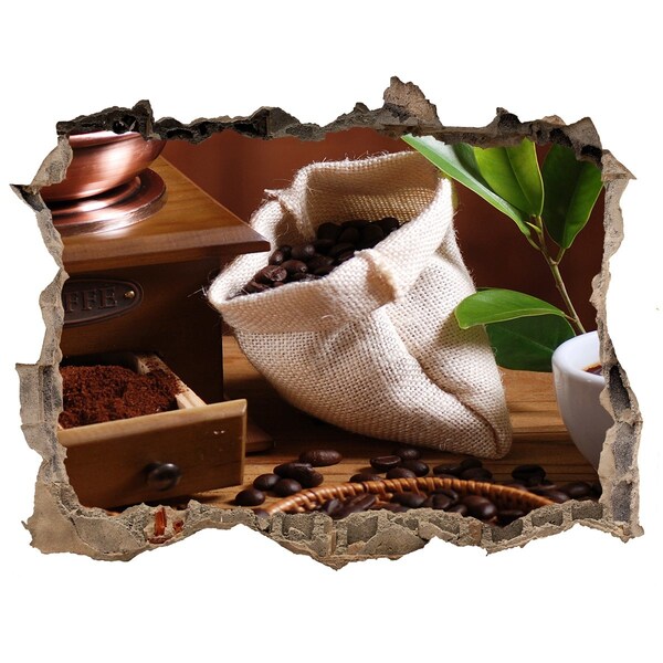 Hole in the wall decal Coffee in the comfort of your home