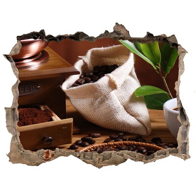 Hole in the wall decal Coffee in the comfort of your home