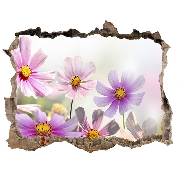 Hole in the wall sticker Flowers in the meadow