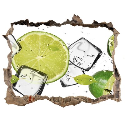 Hole in the wall decal Ice lime