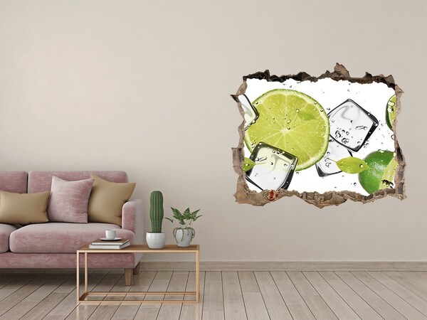 Hole in the wall decal Ice lime