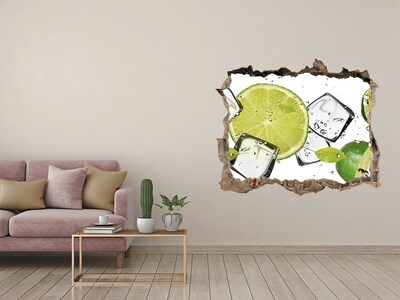 Hole in the wall decal A refreshing cocktail with lime