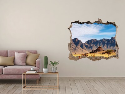 Hole in the wall decal Mountain landscape in Africa