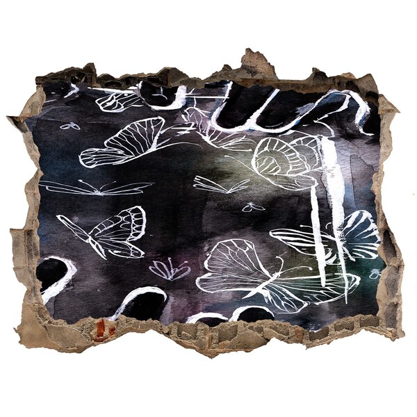 Hole in the wall sticker Butterflies in a magical space