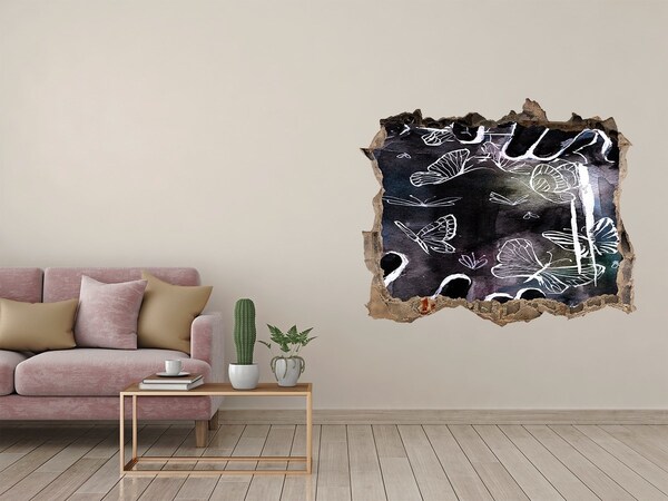 Hole in the wall sticker Butterflies in a magical space