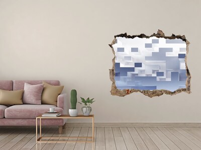 Hole in the wall decal Ankle abstraction