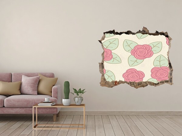 Hole wall sticker Roses