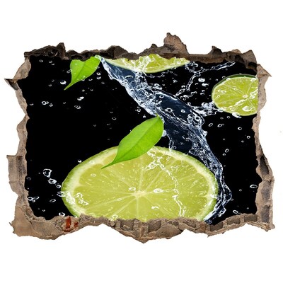 Hole wall sticker Refreshing lemon cocktail