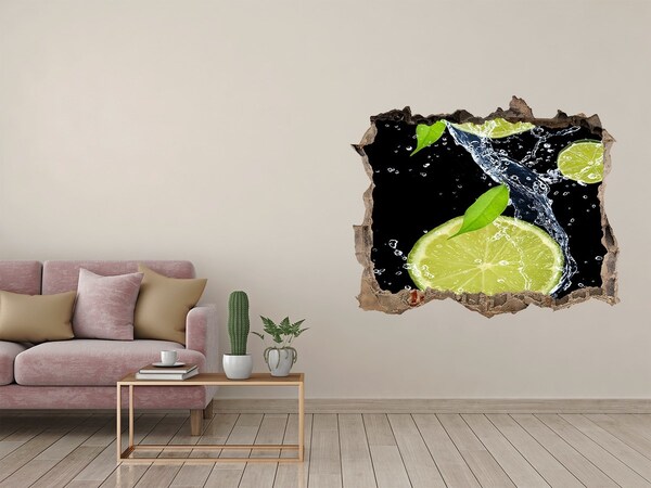 Hole wall sticker Refreshing lemon cocktail