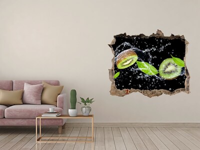 Hole wall sticker Kiwi and water