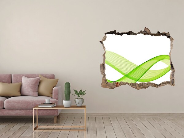 Hole wall sticker Colorful waves