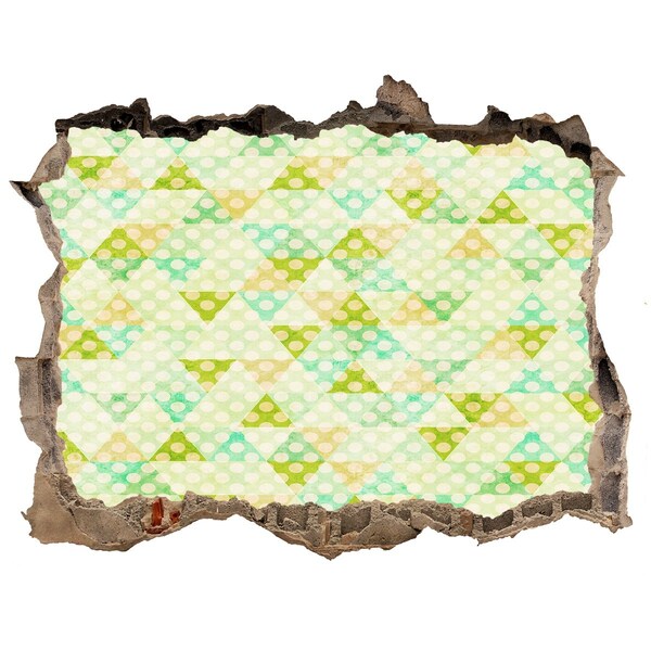 3D wall hole Colorful patterns in a hole in the wall