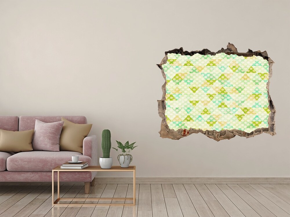 3D wall hole Geometric background