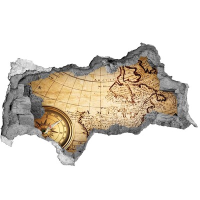 Hole wall sticker Old map of America