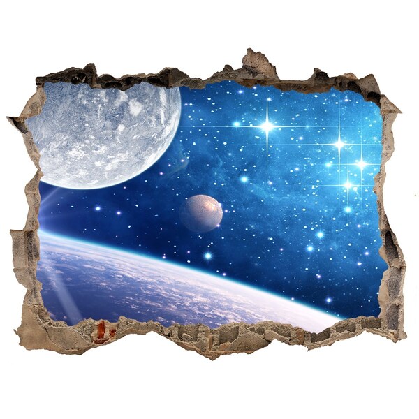 Hole in the wall sticker Moon