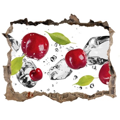 Hole in the wall sticker Cherries and water