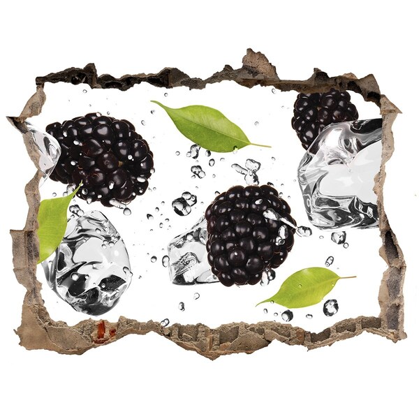 Hole in the wall decal Fruit explosion in concrete